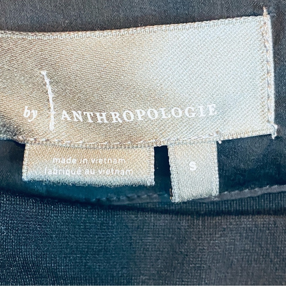 Anthropologie Elegant Black Puff Sleeve Blouse - Picture 7 of 9